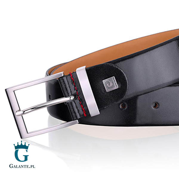 Skórzany pasek męski Pierre Cardin 70125 czarny