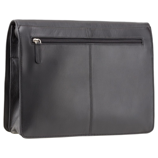 Pojemna torba na ramię listonoszka Visconti V-753 – czarny