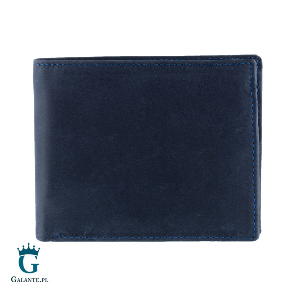 Cienki portfel męski Visconti Hunter V-707 RFID – granatowy