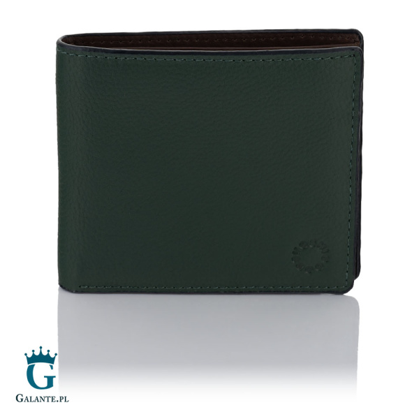 Dwukolorowy skórzany portfel męski Yoshi Y2378 z RFID – zielony