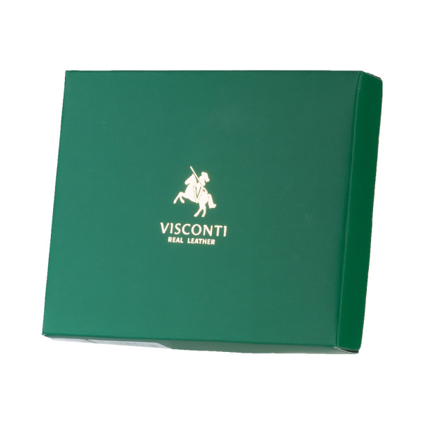 Portfel męski Visconti Nubuk V-709 Hunter RFID – brązowy ciemny