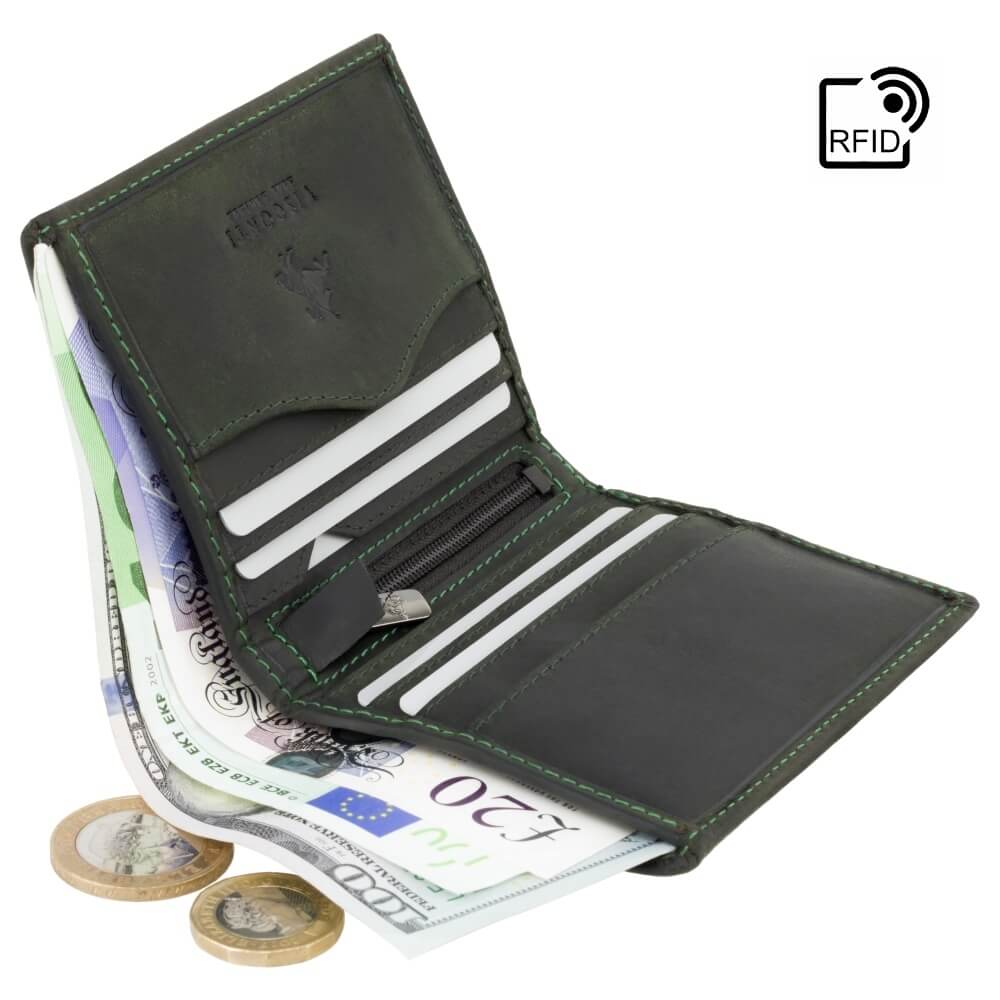 Skorzana-banknotowka-Visconti-Hunter-V-705-RFID-28670 Skórzana banknotówka Visconti Hunter V-705 zielona