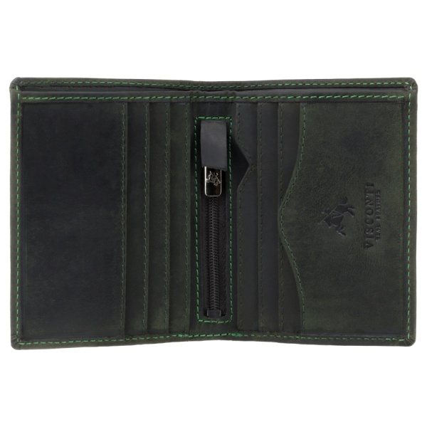 Skórzana banknotówka Visconti Hunter V-705 zielona