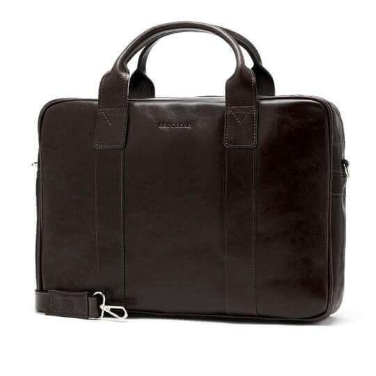 Torba podróżna ze skóry naturalnej Brodrene R10 Czarna