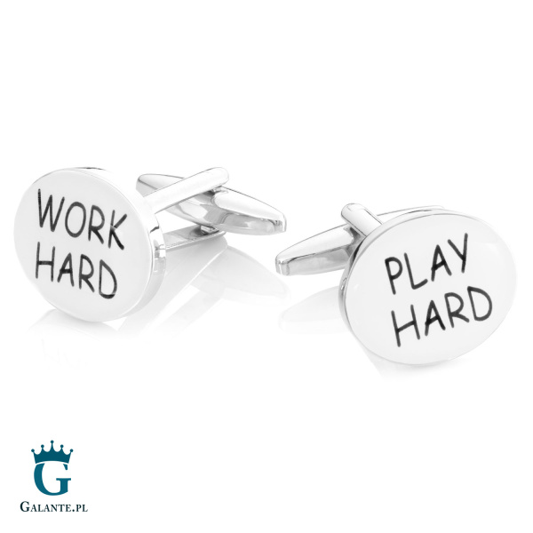 Spinki do mankietów X2 Pracuj i Baw się!