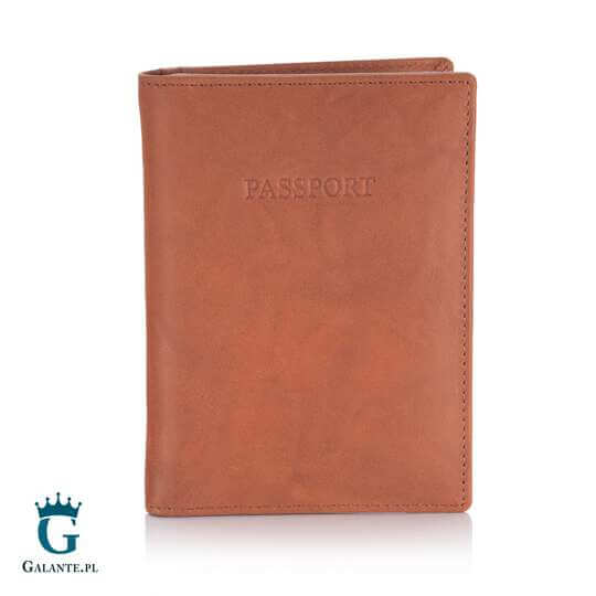 Skórzane etui na paszport Visconti V-2201 brązowe