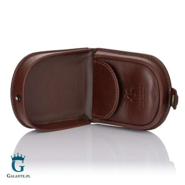 Skórzany portfel męski Podkówka Visconti TRY-5 brązowy