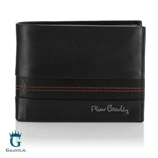 Skórzany portfel męski z przeszyciami Pierre Cardin TILAK97 8805 – niebieski