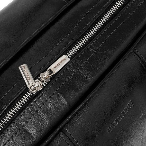B5996-BLACK_12 Torba podróżna ze skóry naturalnej Brodrene R10 Czarna