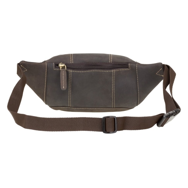 Skórzana nerka męska Visconti V-721 ciemnobrązowa