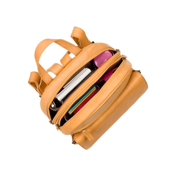 Skórzany plecak damski Visconti V-01433 beżowy