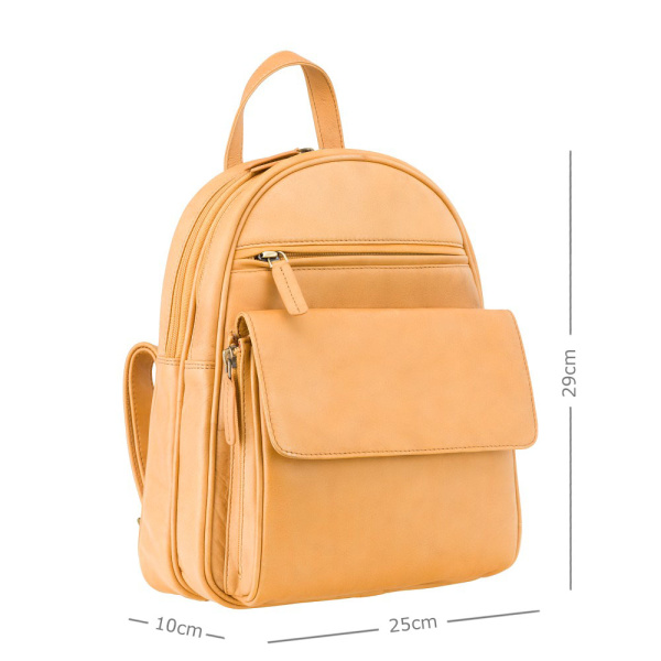 Skórzany plecak damski Visconti V-01433 beżowy