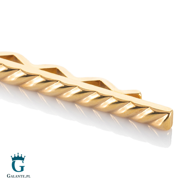 Wąska złota spinka do krawata SK-1112