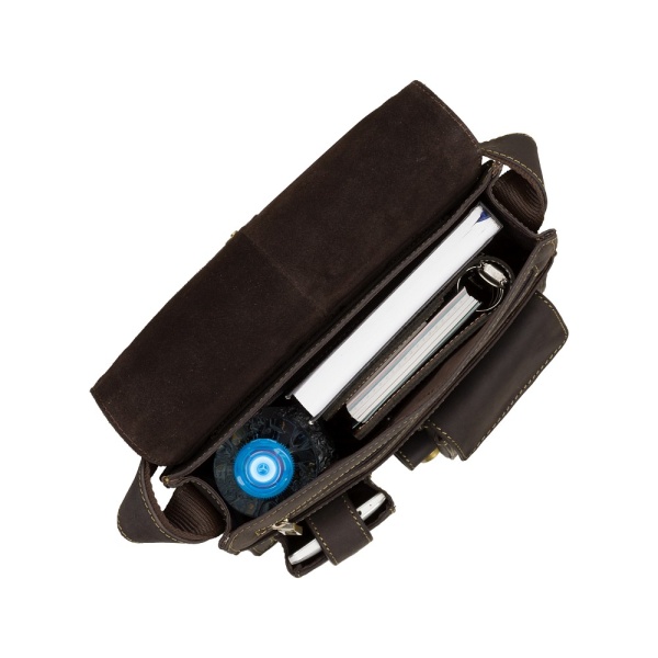 Zapinana torba na ramię A4 Visconti V-18410 – brązowa