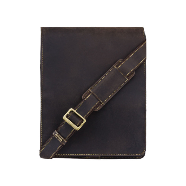 Zapinana torba na ramię A4 Visconti V-18410 – brązowa