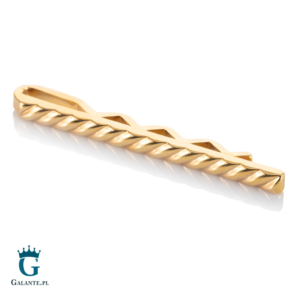 Wąska złota spinka do krawata SK-1112