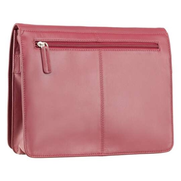 Zgrabna skórzana damska torebka organizerka Visconti V-754 czerwona