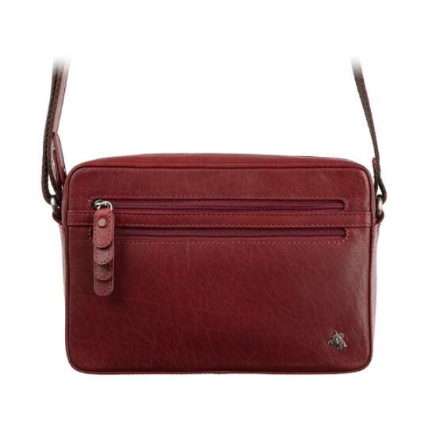 Mała skórzana listonoszka czerwona Visconti S-41