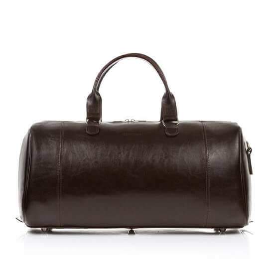 Skórzana torba podróżna na ramię Brodrene R30 czarna