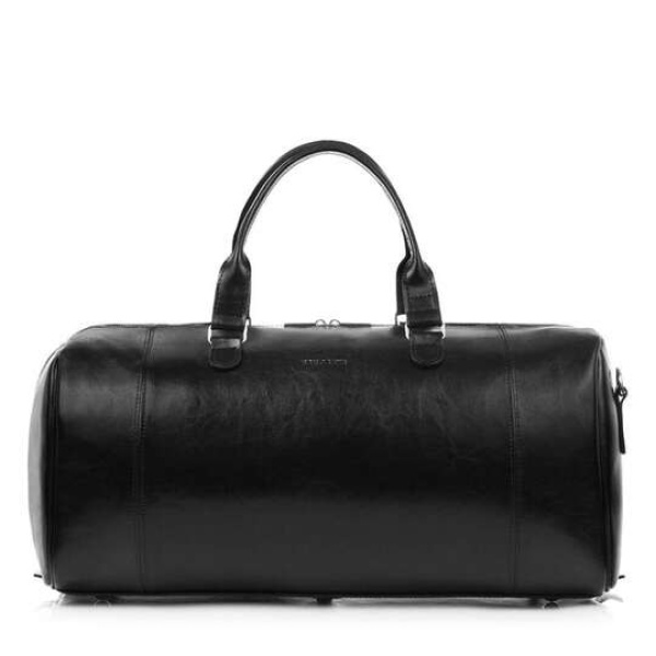 Skórzana torba podróżna na ramię Brodrene R30 czarna