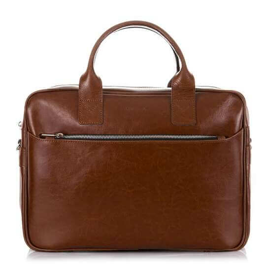 Skórzana torba podróżna na ramię Brodrene R30 czarna