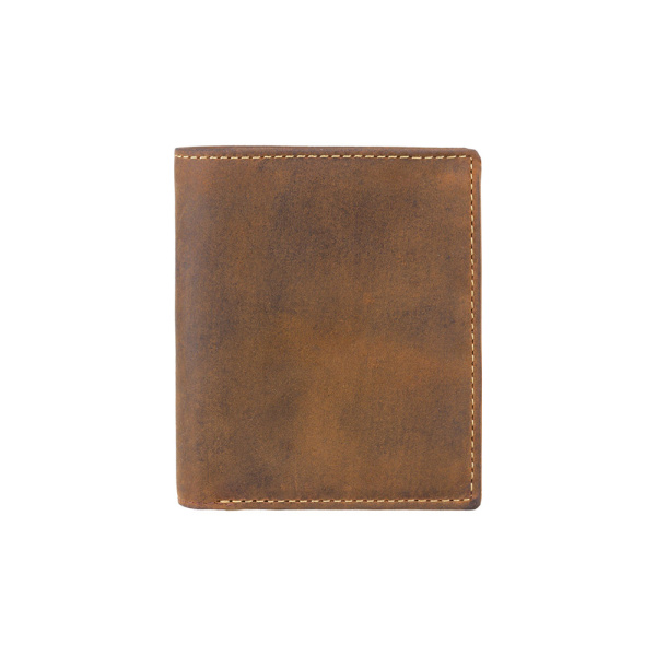 Mały portfel męski Visconti Nubuk V-708 RFID – brązowy jasny