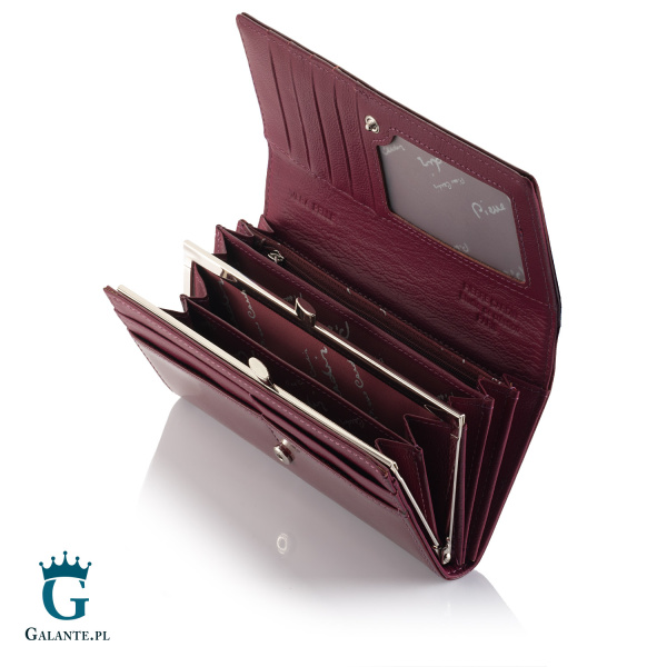 Damski Portfel Pierre Cardin Lakierowany na zatrzask 05 LINE 100 – fioletowy