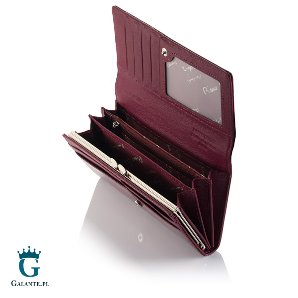 Damski Portfel Pierre Cardin Lakierowany na zatrzask 05 LINE 100 – fioletowy