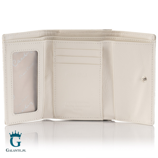 Portfel Damski Pierre Cardin zapinany na bigiel 02 LEAF 117 – Srebrny