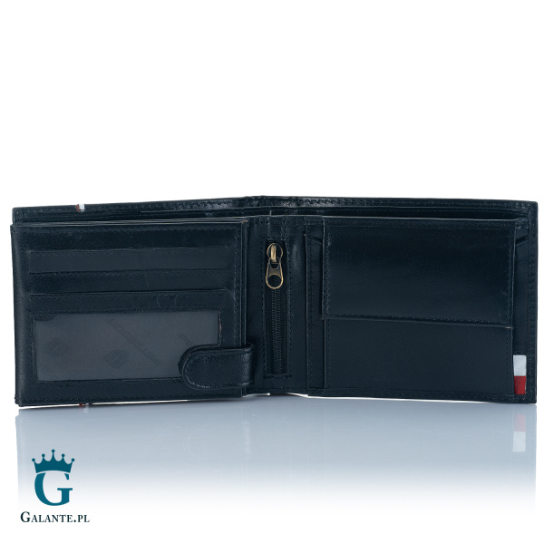 Czarny Skórzany Portfel Męski Orzeł Polski PETERSON 304P-02