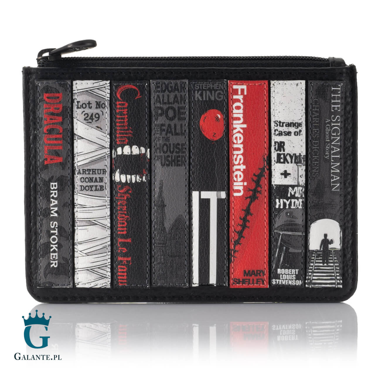 Czarna skórzana bilonówka damska Horrory Yoshi