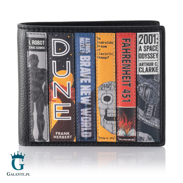 Skórzany portfel męski Literatura SF Yoshi Y2378