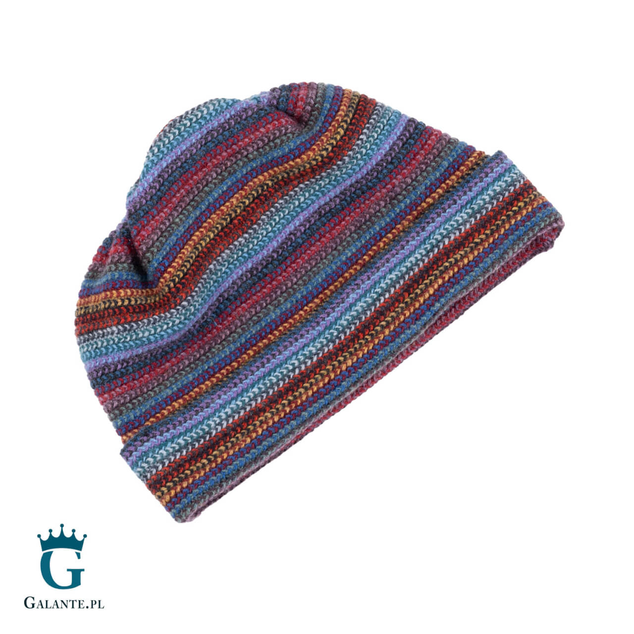 Kolorowy szal z wełny owczej SW-020