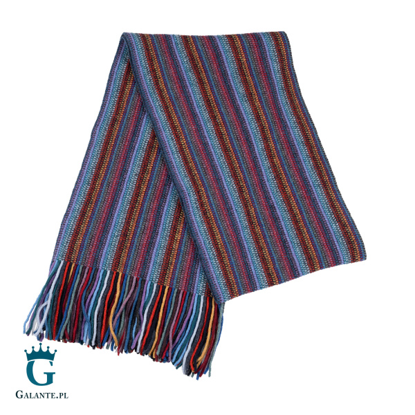 Kolorowy szal z wełny owczej SW-020