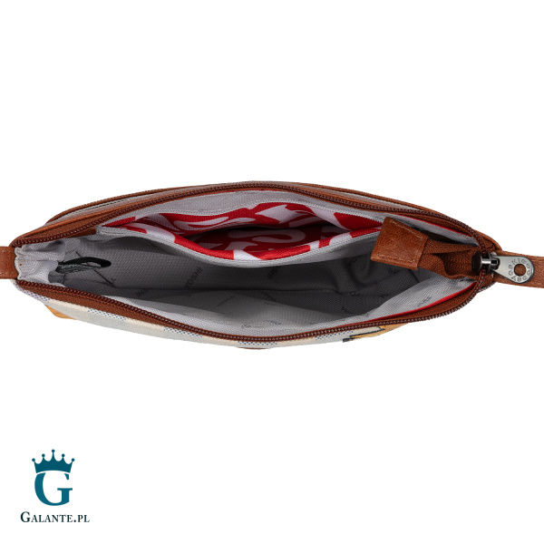 Mała skórzana listonoszka damska Słoneczniki Yoshi