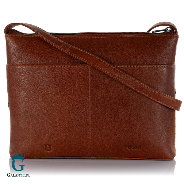 Mała skórzana listonoszka damska Słoneczniki Yoshi