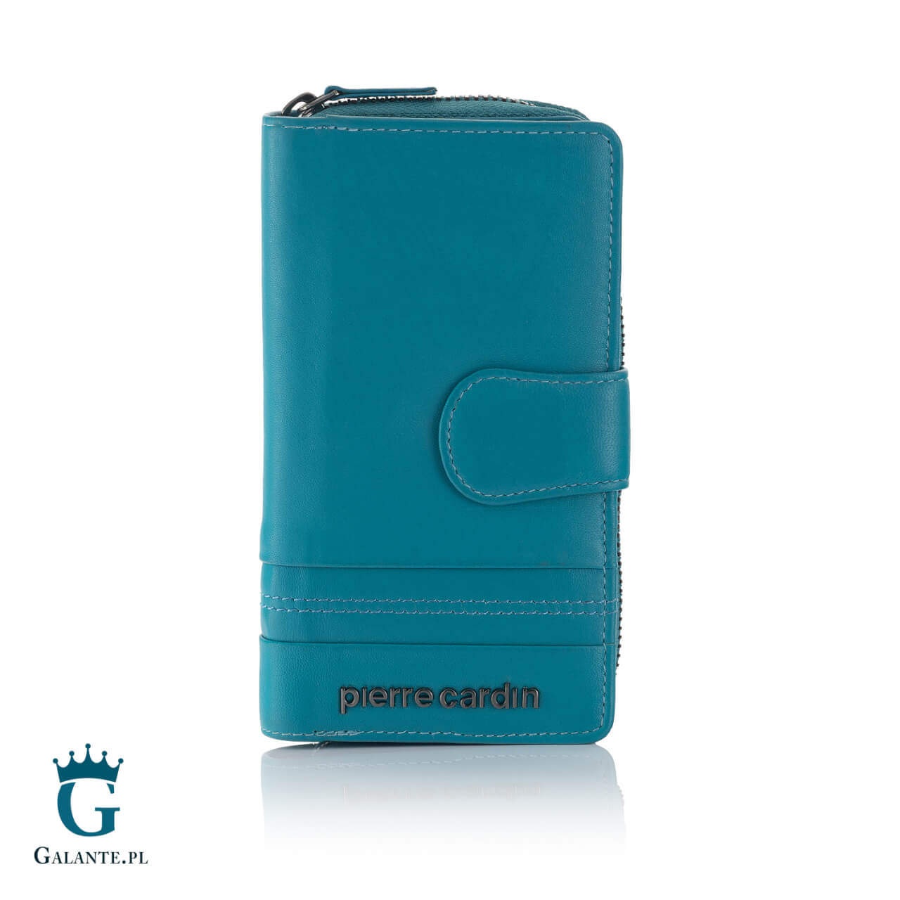 Portfel damski Pierre Cardin ze skóry naturalnej TILAK130 2202 – niebieski