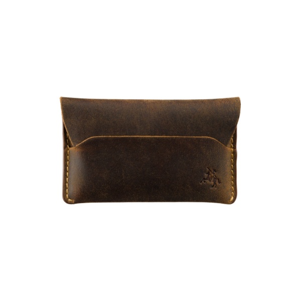 Skórzany Mikro Portfel na Karty i Banknoty Visconti RW-52 – brązowy