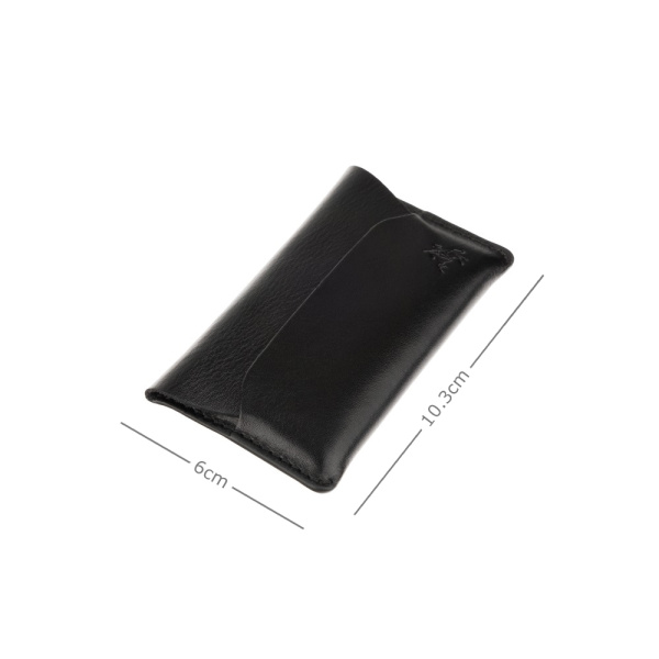 Skórzany Mikro Portfel na Karty i Banknoty Visconti RW-52 – czarny