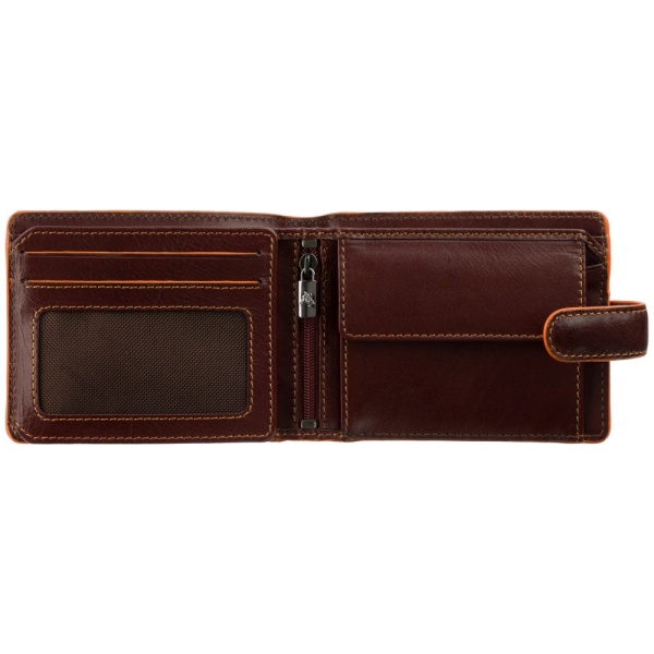 Elegancki portfel męski Visconti ALP-93 z RFID – brązowy