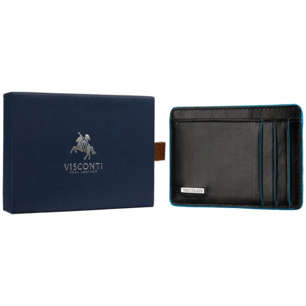 Eleganckie etui na karty i dokumenty Visconti ALP-91 z RFID – czarny