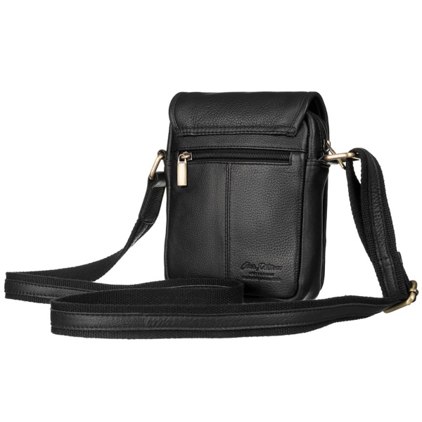 Czarna skórzana saszetka męska PETERSON 504-NDM