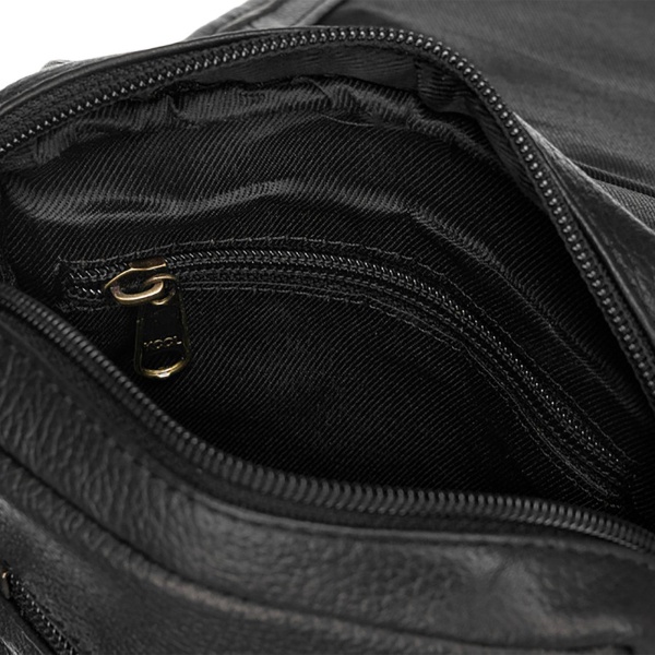 Czarna skórzana saszetka męska PETERSON 504-NDM