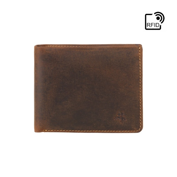 Cienki Dwukolorowy Portfel Męski Visconti VSL-33 RFID – brązowy