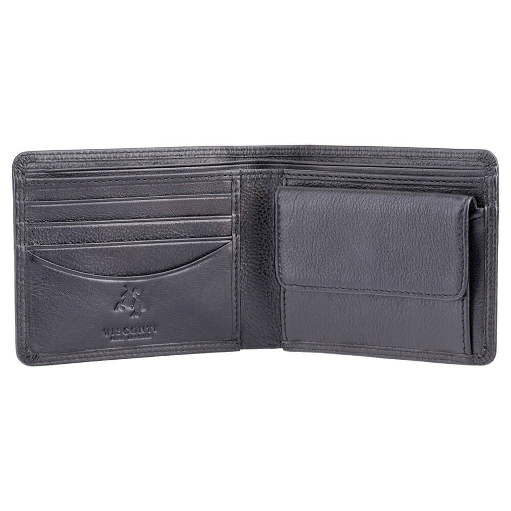 Pojemny portfel męski Visconti Heritage HT-13 – czarny