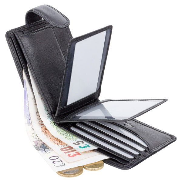 Pojemny portfel męski Visconti Heritage HT-13 – czarny