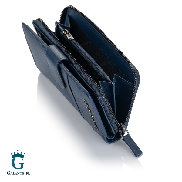 Portfel damski Pierre Cardin ze skóry naturalnej TILAK130 2202 – niebieski