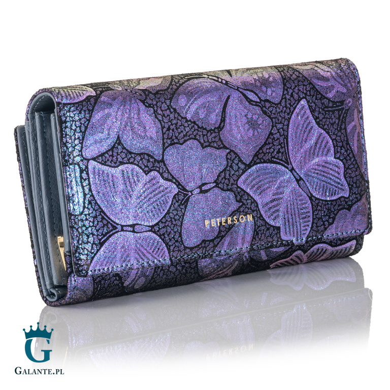 Duży Portfel Damski Motyle PETERSON 42100 z RFID