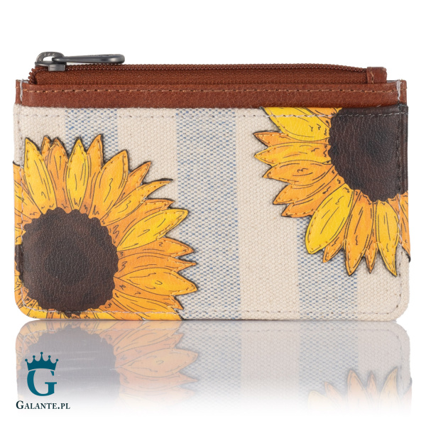 Portfel damski na bilon i karty Słoneczniki Yoshi