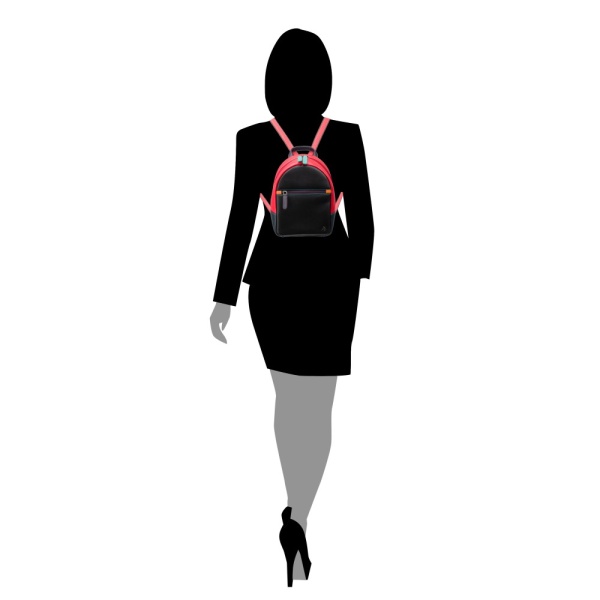 Mały skórzany plecaczek damski Visconti kolorowy